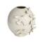 Hello Honey® 10.25" Cream with Reactive Glaze Birds Stoneware Vase